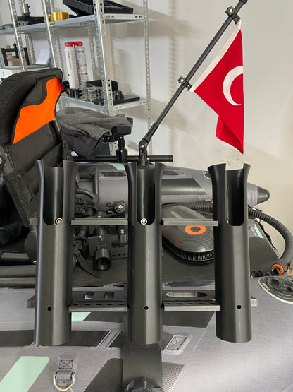 Kano ve Bellyboat İçin Üçlü Kamış Tutucu